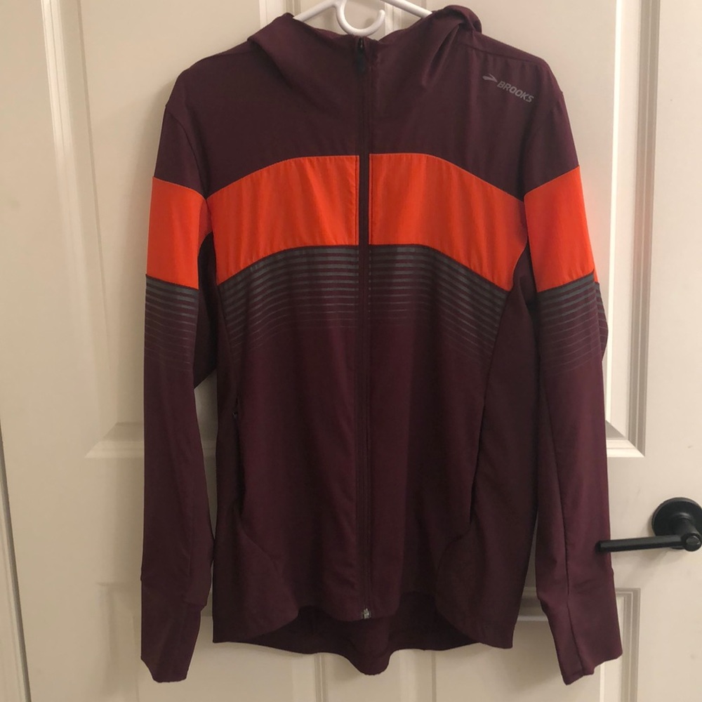 Brooks Maroon and Orange Men's Jacket
